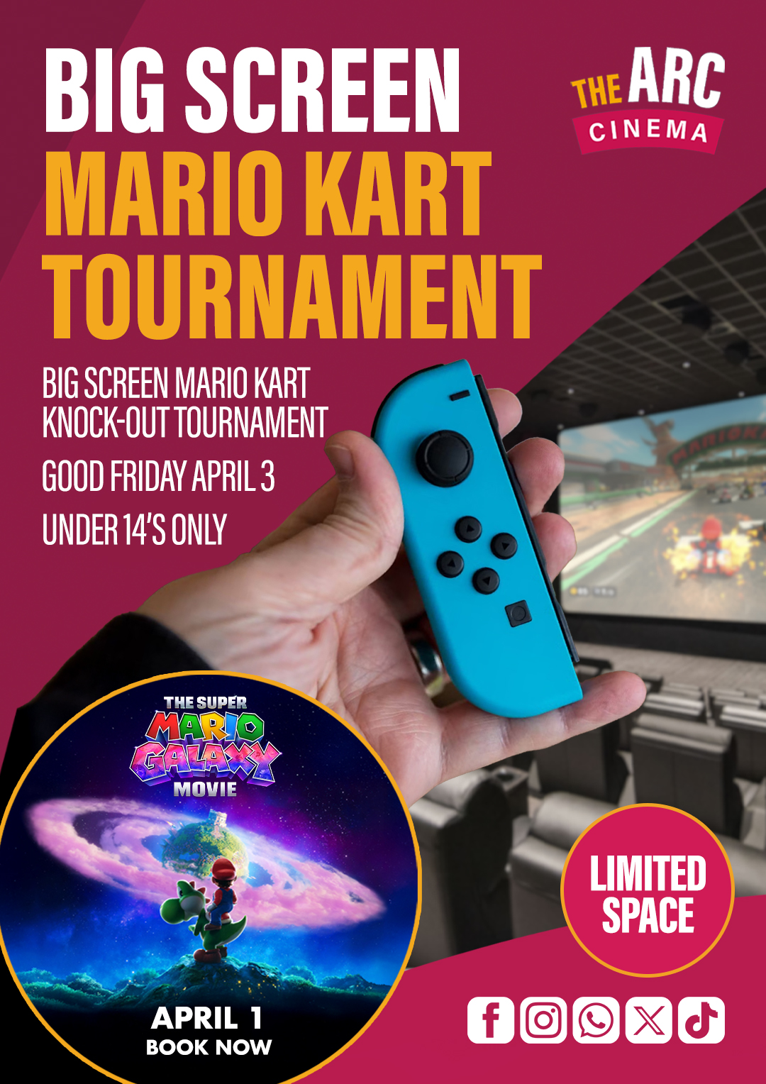 MARIO KART BIG SCREEN TOURNAMENT [UNDER 14s] 